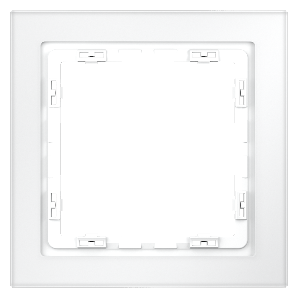 Рамка стеклянная VOLTUM S70 на 1 пост, (белый,матовый,стекло) VLS110102