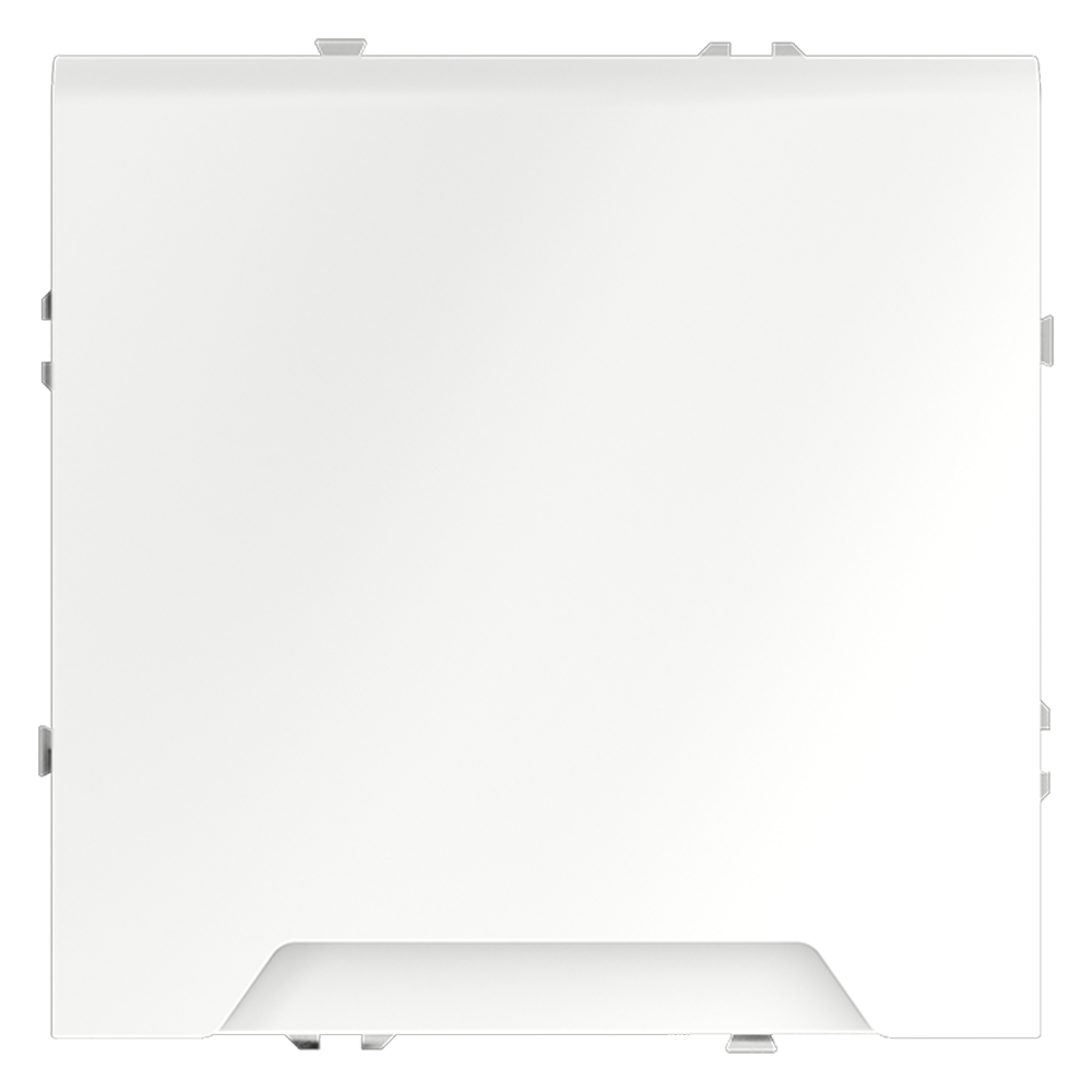 Розетка встраиваемая VOLTUM S70 с заземлением, защитными шторками и крышкой (белый матовый) VLS040302