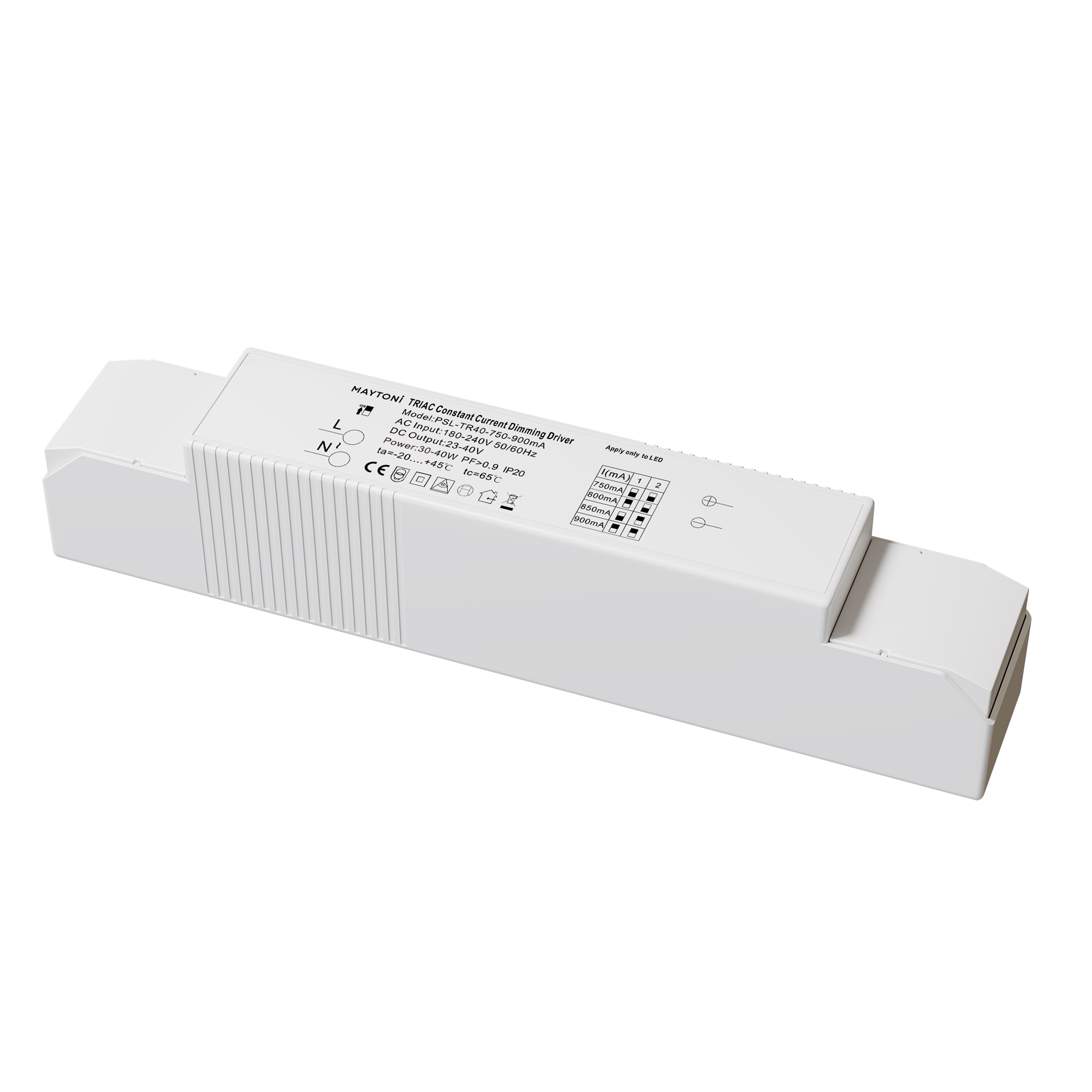 Блок питания 23-40В 30-40Вт IP20 Maytoni Triac PSL-TR40-750-900mA