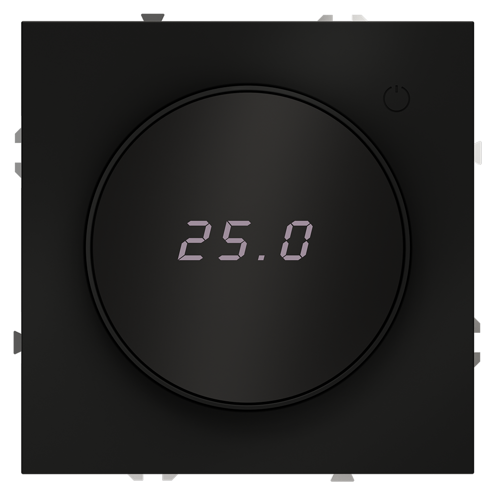 Терморегулятор электронный VOLTUM S70 с индикацией и датчиком, для теплого пола, (черный матовый) VLS070108