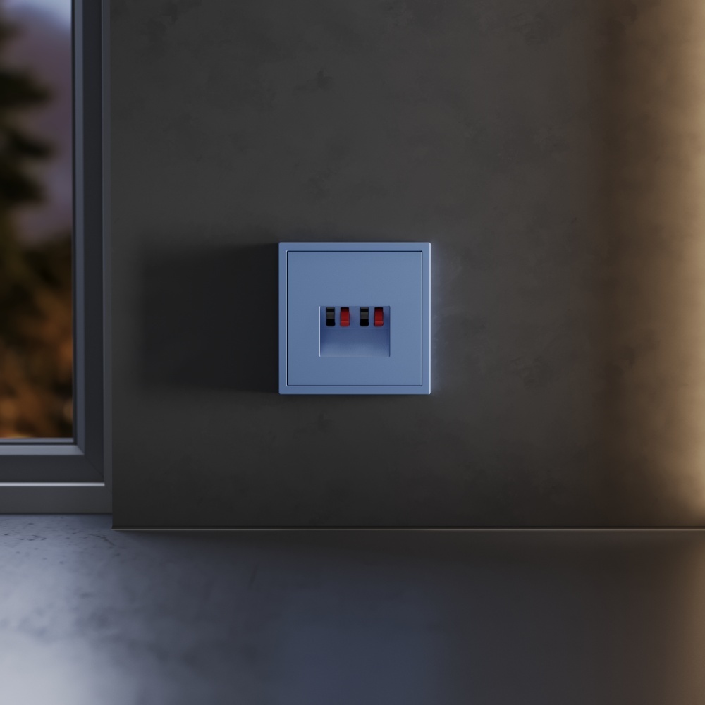 Накладка для розетки акустической 4-местной Voltum S70 (деним) VLS001515