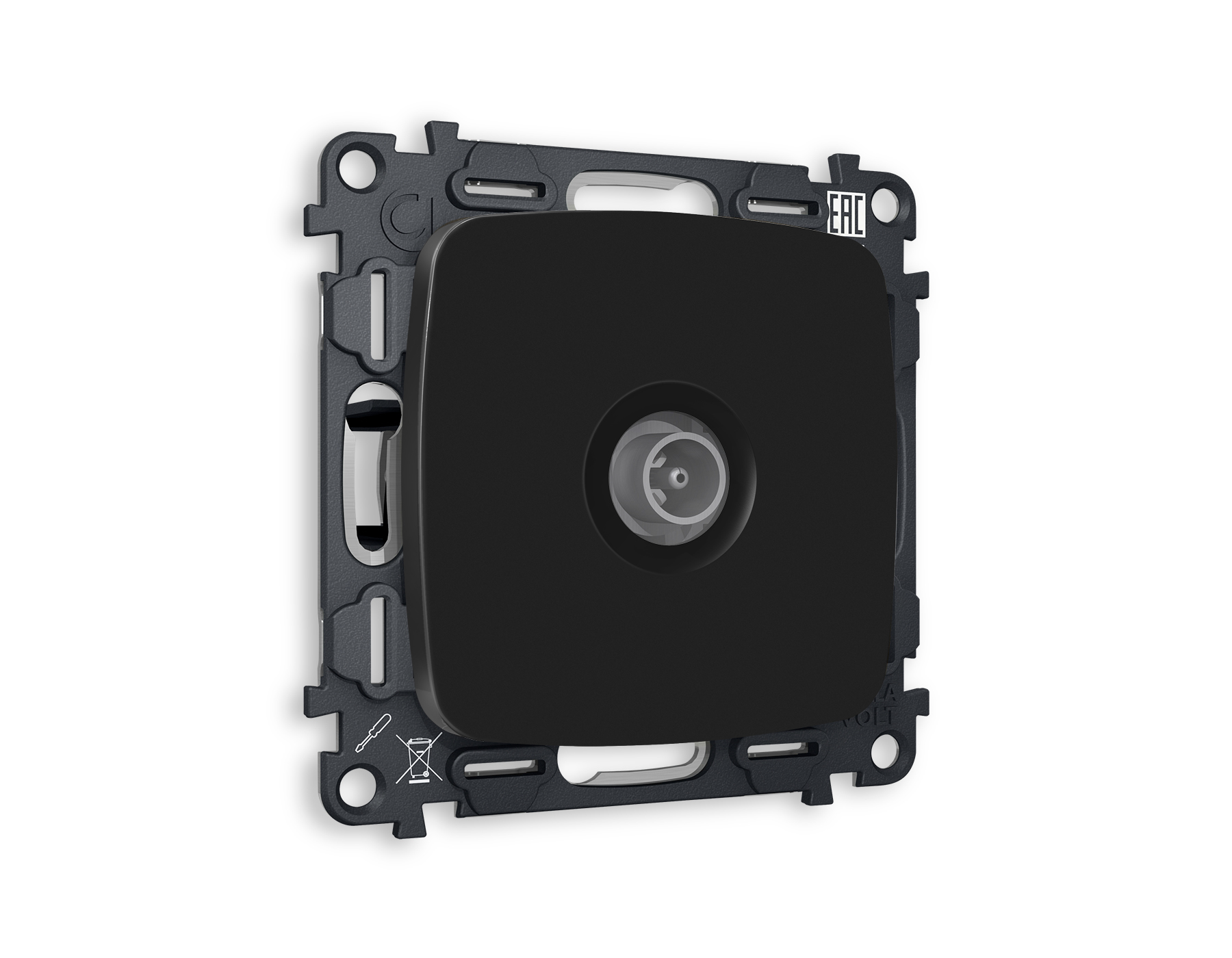 Комплект механизма TV розетки проходной Ambrella Volt OMEGA MO813030