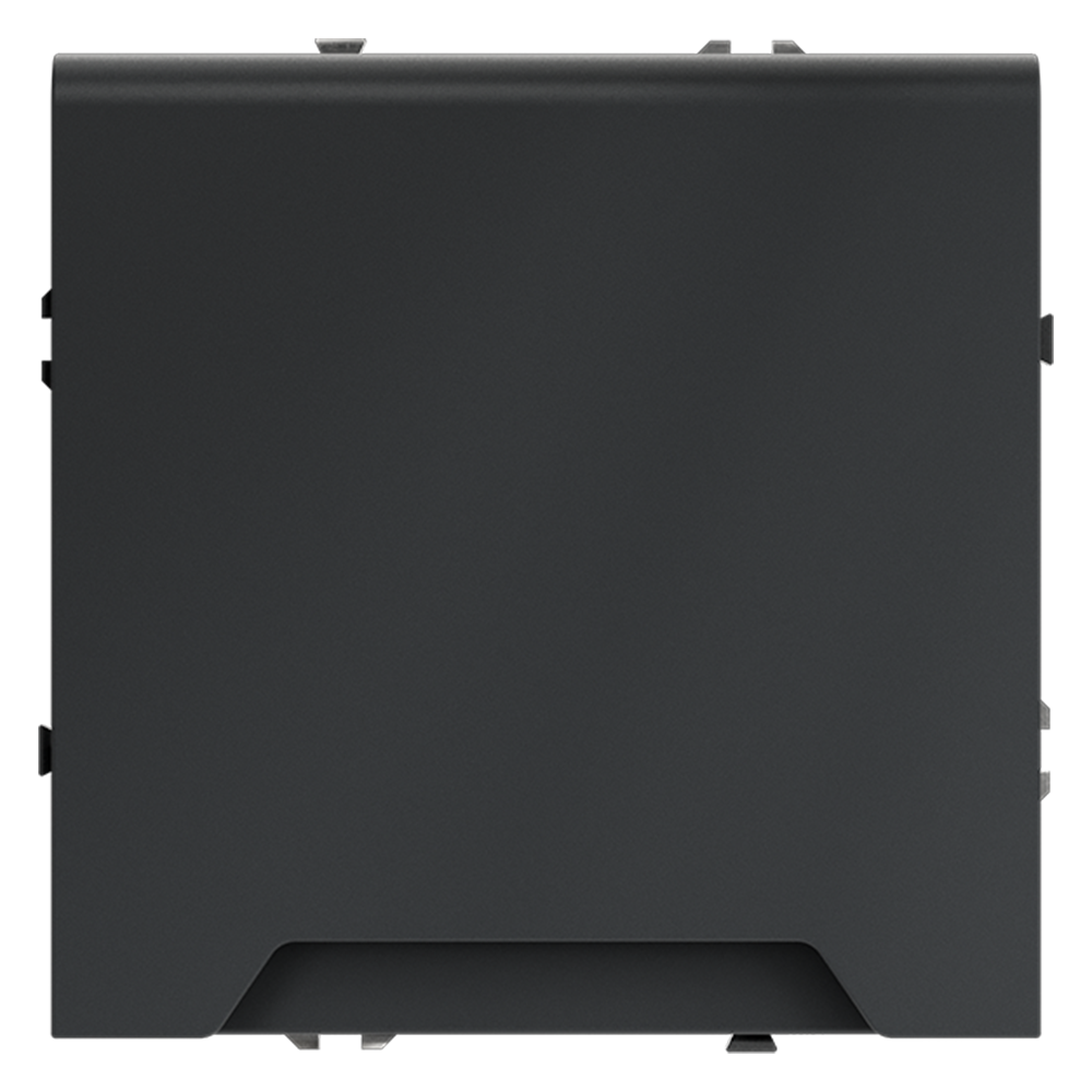 Розетка встраиваемая VOLTUM S70 с заземлением, защитными шторками и крышкой (графит) VLS040307