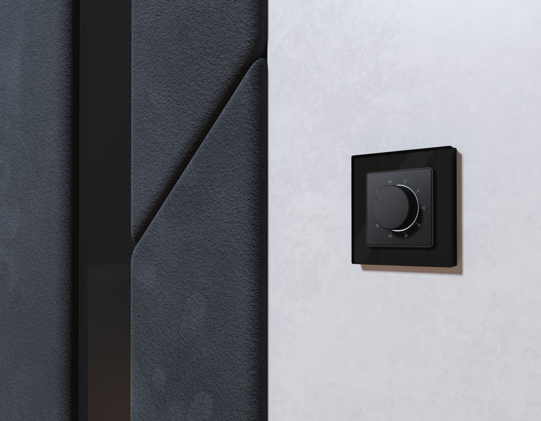 Комплект механизма терморегулятора с датчиком для теплого пола с подсветкой 16A-250V Ambrella Volt Alfa MA805710