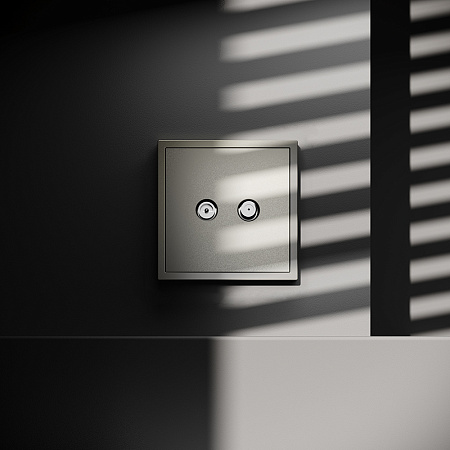 Розетка телевизионнная встраиваемая VOLTUM S70 оконечная TV+SAT, (шелк) VLS060404 Розетка телевизионнная встраиваемая VOLTUM S70 оконечная TV+SAT, (шелк) VLS060404