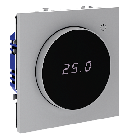 Терморегулятор электронный с индикацией и датчиком, для теплого пола Voltum S70 (серый) VLS070116