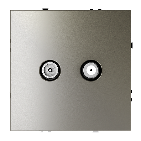 Розетка телевизионнная встраиваемая VOLTUM S70 оконечная TV+SAT, (шелк) VLS060404 Розетка телевизионнная встраиваемая VOLTUM S70 оконечная TV+SAT, (шелк) VLS060404