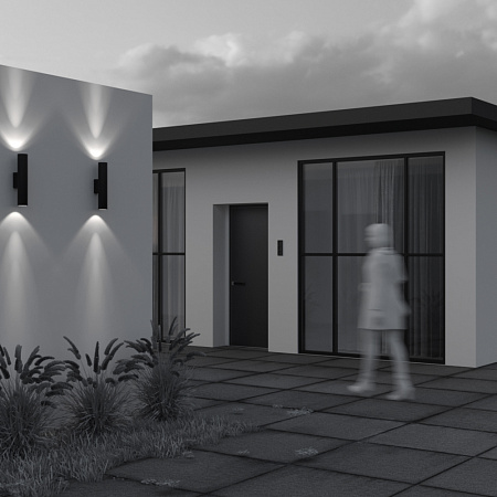 Уличный настенный светодиодный светильник Maytoni Shim O514WL-L30B3K1