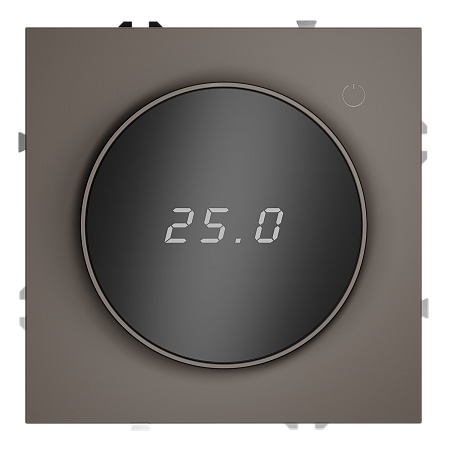 Терморегулятор электронный с индикацией и датчиком, для теплого пола Voltum S70 (капучино) VLS070114