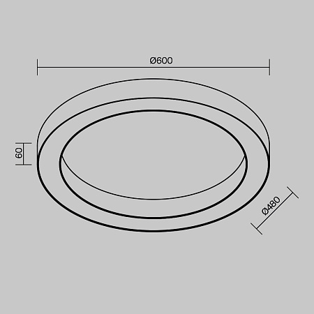 Светильник потолочный светодиодный Maytoni Lua C093CL-45W3K-B