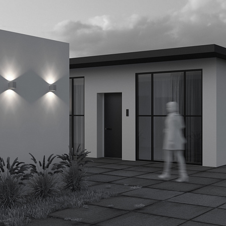 Уличный настенный светодиодный светильник Maytoni Block O507WL-L10W3K