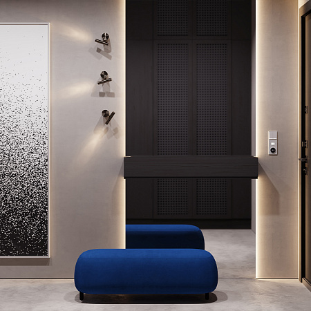 Терморегулятор электронный с индикацией и датчиком, для теплого пола Voltum S70 (серый) VLS070116