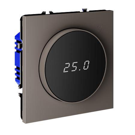 Терморегулятор электронный с индикацией и датчиком, для теплого пола Voltum S70 (капучино) VLS070114