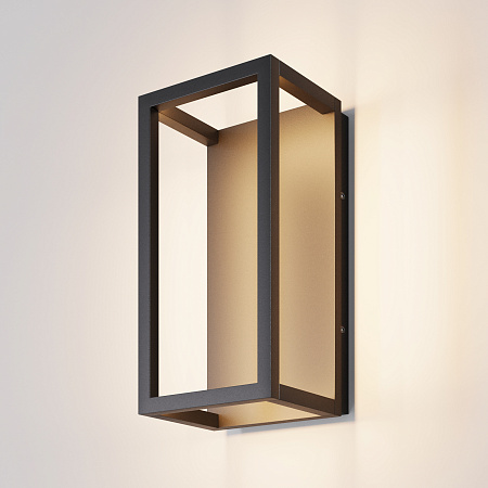 Уличный настенный светодиодный светильник Maytoni Frame O527WL-L12B3K