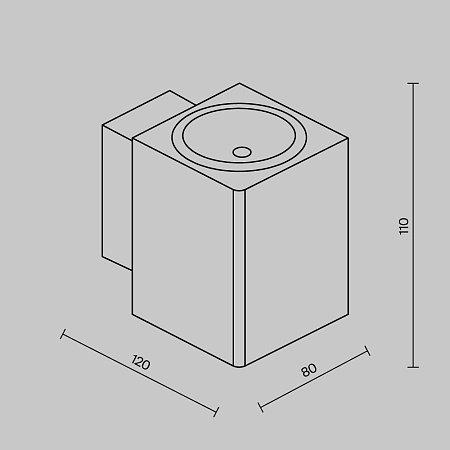 Уличный настенный светодиодный светильник Maytoni Block O507WL-L5B3K