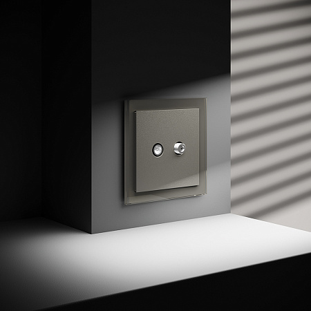 Розетка телевизионнная встраиваемая VOLTUM S70 оконечная TV+SAT, (шелк) VLS060404 Розетка телевизионнная встраиваемая VOLTUM S70 оконечная TV+SAT, (шелк) VLS060404