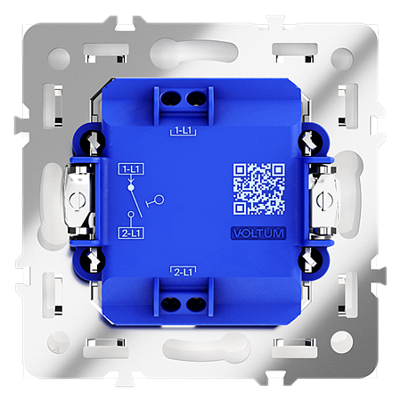 Выключатель встраиваемый VOLTUM S70 одноклавишный (белый матовый) VLS010102