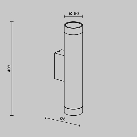 Уличный настенный светодиодный светильник Maytoni Shim O514WL-L30B3K1
