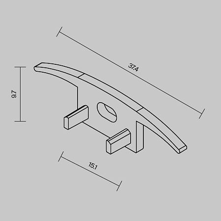 Комплект заглушек (для профиля ALM-3710-S-2M) 2 шт. Maytoni 642085 Комплект заглушек (для профиля ALM-3710-S-2M) 2 шт. Maytoni 642085