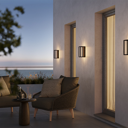 Уличный настенный светодиодный светильник Maytoni Frame O527WL-L12B3K