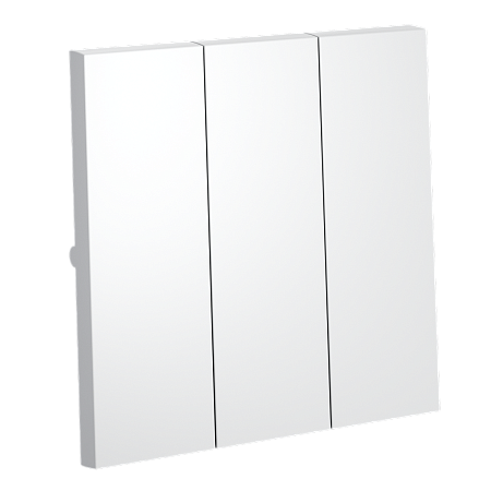 Клавиши для выключателя/переключателя трехклавишного Voltum S70 (белый матовый) VLS000502