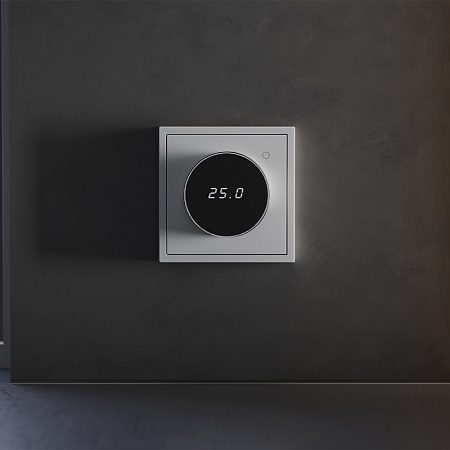 Терморегулятор электронный с индикацией и датчиком, для теплого пола Voltum S70 (серый) VLS070116