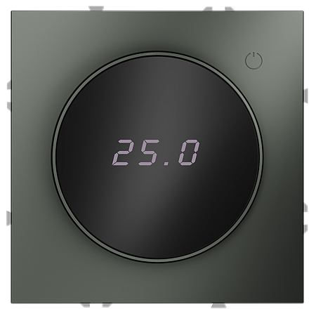 Терморегулятор электронный VOLTUM S70 с индикацией и датчиком, для теплого пола, (титан) VLS070106