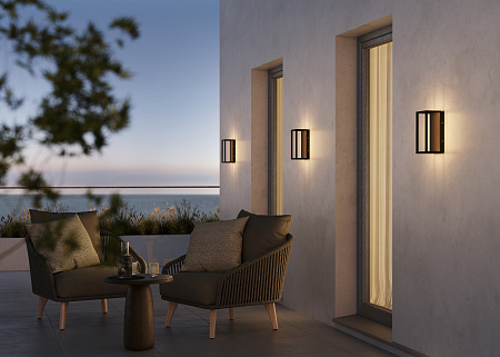 Уличный настенный светодиодный светильник Maytoni Frame O527WL-L12B3K