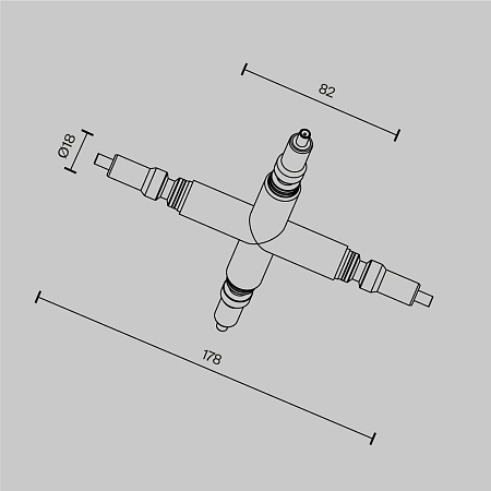 Коннектор X образный для штанговой системы Maytoni Axity CA008TX-B Коннектор X образный для штанговой системы Maytoni Axity CA008TX-B