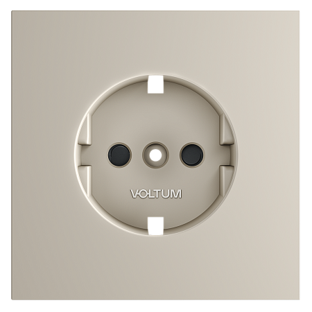 Накладка для розетки с заземлением и защитными шторками Voltum S70 (кашемир) VLS000703 Накладка для розетки с заземлением и защитными шторками Voltum S70 (кашемир) VLS000703
