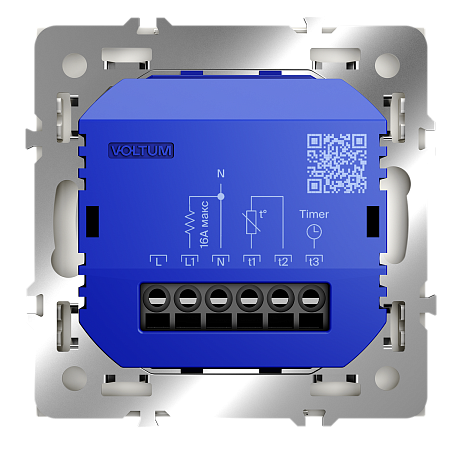 Терморегулятор электронный с индикацией и датчиком, для теплого пола Voltum S70 (хлопок) VLS070113