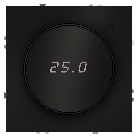 Терморегулятор электронный VOLTUM S70 с индикацией и датчиком, для теплого пола, (черный матовый) VLS070108