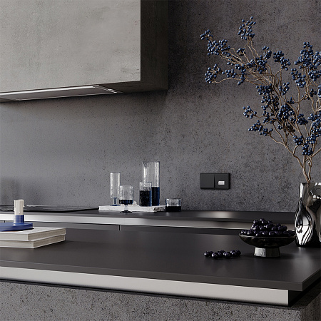 Выключатель встраиваемый VOLTUM S70 одноклавишный (черный матовый) VLS010108 Выключатель встраиваемый VOLTUM S70 одноклавишный (черный матовый) VLS010108