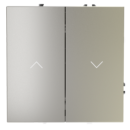 Выключатель двухклавишный встраиваемый для жалюзи 10А Voltum S70 (шелк) VLS020704