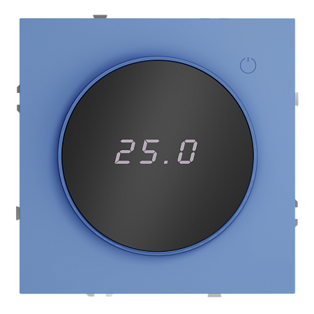 Терморегулятор электронный с индикацией и датчиком, для теплого пола Voltum S70 (деним) VLS070115