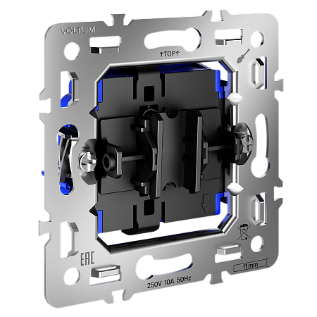 Механизм выключателя с самовозвратом одноклавишного 10А Voltum S70 VLS0106M Механизм выключателя с самовозвратом одноклавишного 10А Voltum S70 VLS0106M