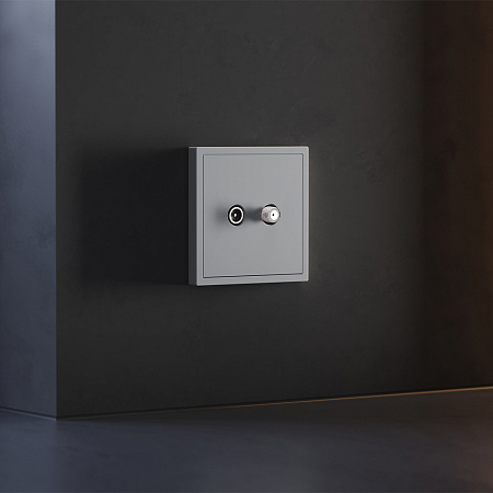 Накладка для розетки телевизионной оконечной TV+SAT Voltum S70 (серый) VLS001616 Накладка для розетки телевизионной оконечной TV+SAT Voltum S70 (серый) VLS001616