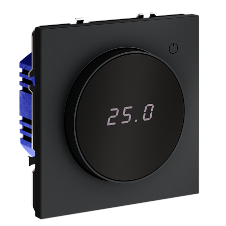 Терморегулятор электронный VOLTUM S70 с индикацией и датчиком, для теплого пола, (графит) VLS070107