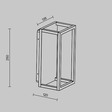Уличный настенный светодиодный светильник Maytoni Frame O527WL-L12B3K