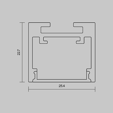 Алюминиевый профиль накладной-подвесной Maytoni ALM-2522-S-2M 633012