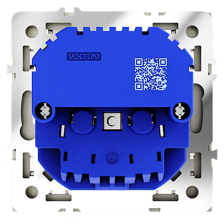 Розетка встраиваемая VOLTUM S70 с заземлением и защитными шторками, с USB, A+С, (шелк) VLS040504 Розетка встраиваемая VOLTUM S70 с заземлением и защитными шторками, с USB, A+С, (шелк) VLS040504