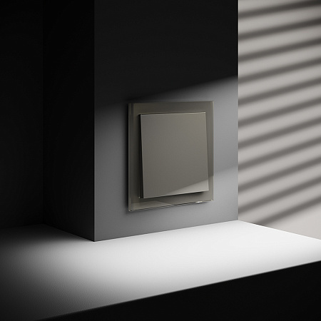 Выключатель с самовозвратом встраиваемый VOLTUM S70 одноклавишный (шелк) VLS010604