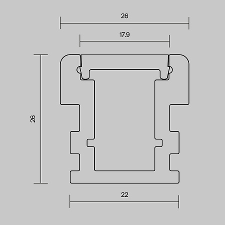 Алюминиевый профиль встраиваемый в пол Maytoni ALM-2626-S-2M 636016