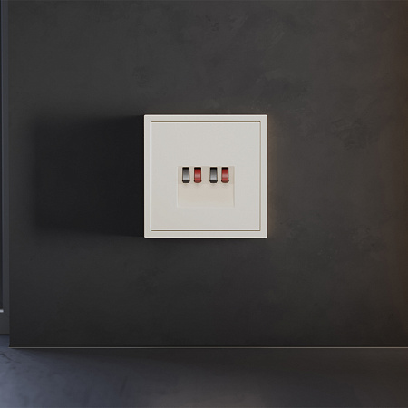 Накладка для розетки акустической 4-местной Voltum S70 (хлопок) VLS001513 Накладка для розетки акустической 4-местной Voltum S70 (хлопок) VLS001513