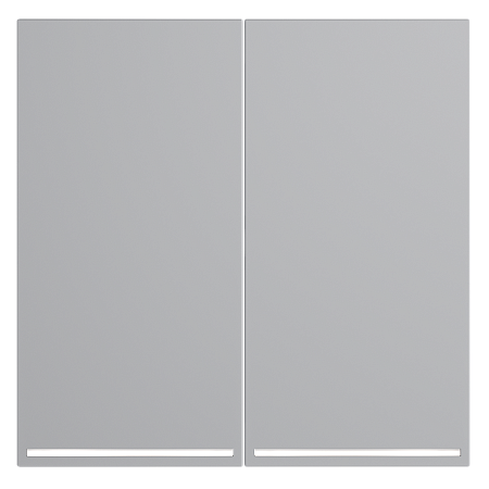 Клавиши для выключателя/переключателя двухклавишного с подсветкой Voltum S70 (серый) VLS000416