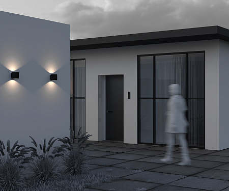 Уличный настенный светодиодный светильник Maytoni Block O507WL-L10B3K