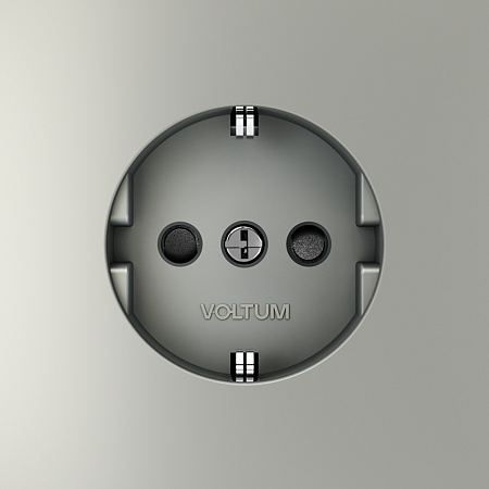 Розетка встраиваемая VOLTUM S70 с заземлением и защитными шторками, (сталь) VLS040205 Розетка встраиваемая VOLTUM S70 с заземлением и защитными шторками, (сталь) VLS040205