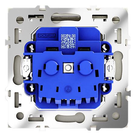 Розетка встраиваемая VOLTUM S70 с заземлением, защитными шторками и крышкой (сталь) VLS040305 Розетка встраиваемая VOLTUM S70 с заземлением, защитными шторками и крышкой (сталь) VLS040305