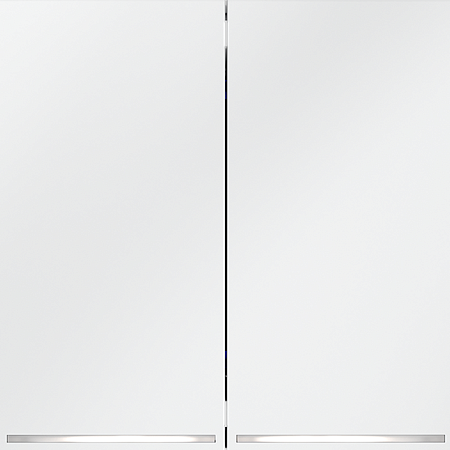 Выключатель встраиваемый VOLTUM S70 двухклавишный с подсветкой (белый матовый) VLS020202