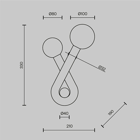Светильник настенный Maytoni Vortex MOD476WL-02PT